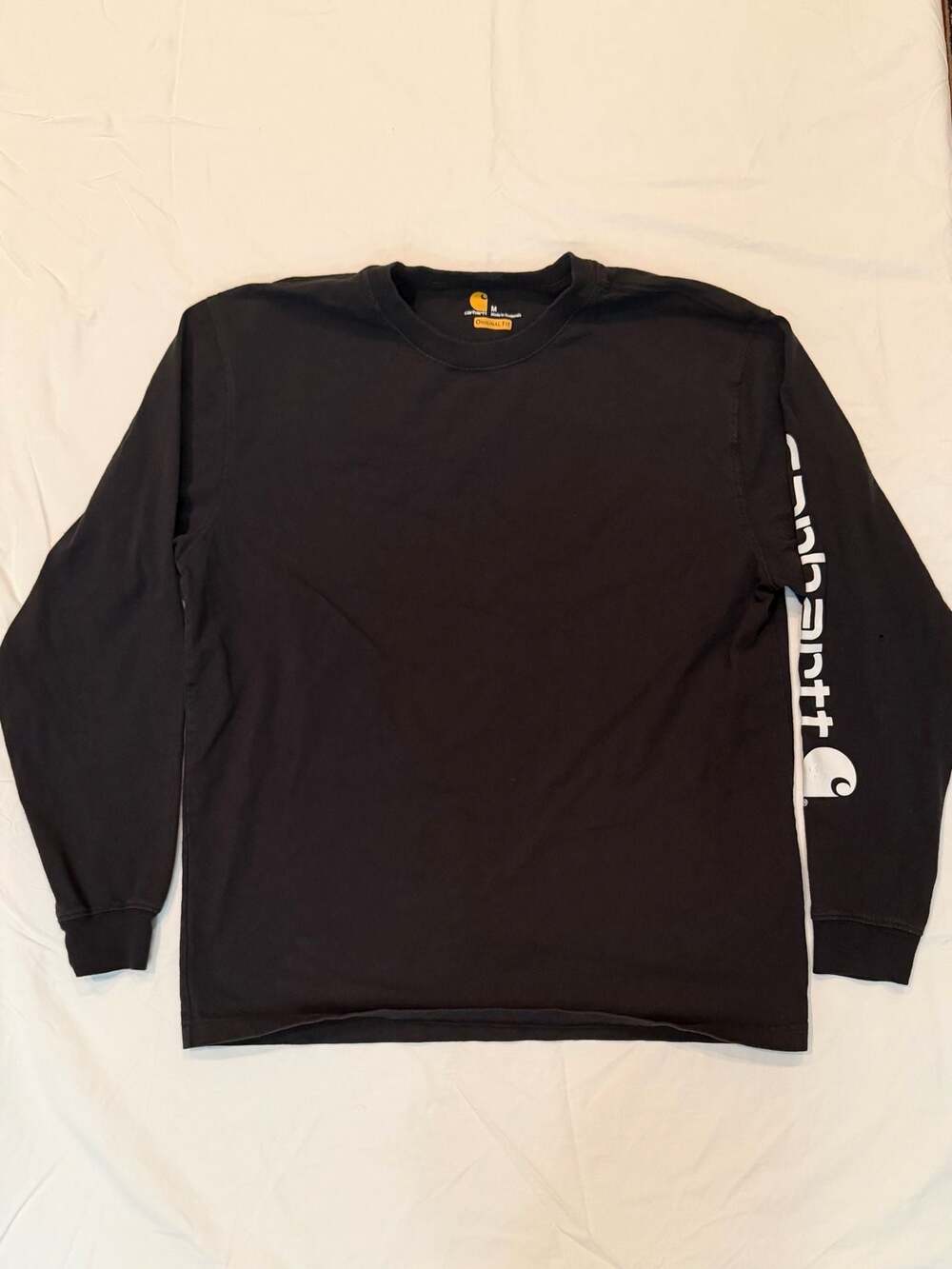 Carhartt Original Fit Men's Heavyweight Long Sleeve Graphic Logo T-Shirt